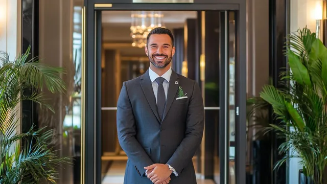 Profesional de servicios auxiliares en su puesto de trabajo